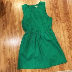 J. Crew Fit and Flare Kelly Green Dress